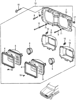 1984 Honda Accord Cover, Socket Diagram for 33112SA5671