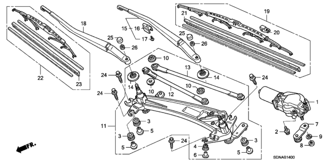 2007 Honda Accord  Bolt (6MM) Diagram for 76506SDNA01