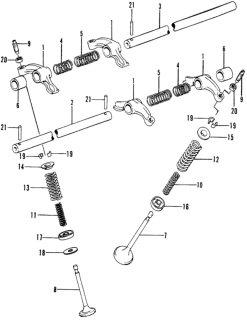 1975 Honda Civic Nut, Tappet Adjusting Diagram for 90206590000