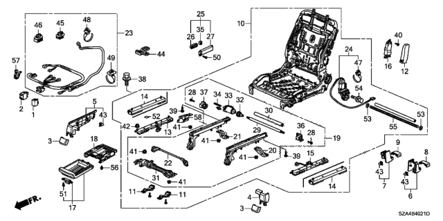2010 Honda Pilot  Bolt, Washer (10X31) Diagram for 90135SZAA00