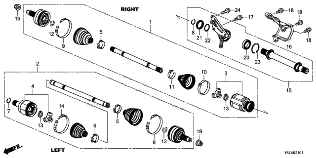 2021 Honda Ridgeline  SET Diagram for 44310T6Z305