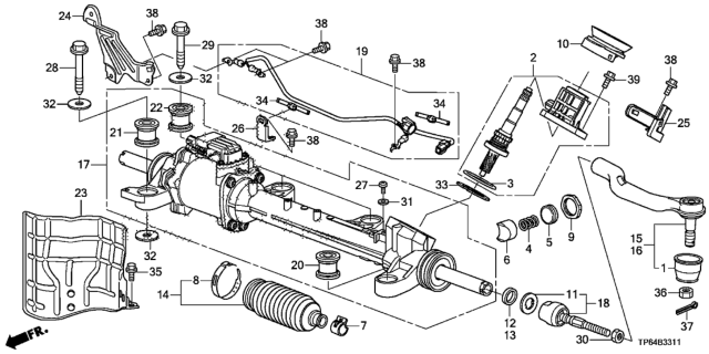 2013 Honda Crosstour  Rubber, Stopper Diagram for 53537S3N003