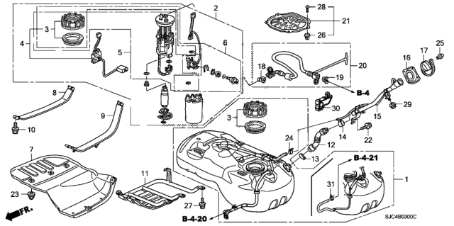 2011 Honda Ridgeline  Cap Assy., Floor Maintenance Hole Diagram for 74660SJCA00