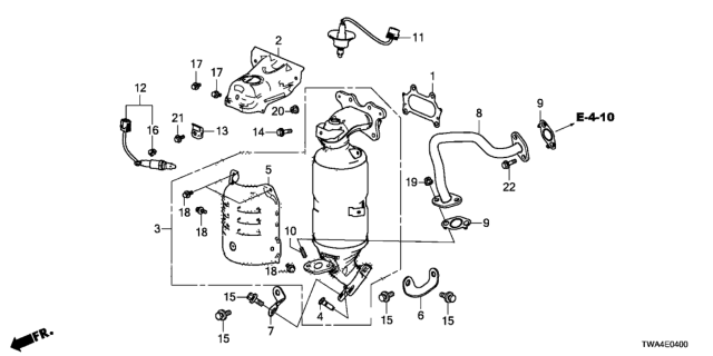 2018 Honda Accord Hybrid  Stay L, Converter Diagram for 181985Y3J00