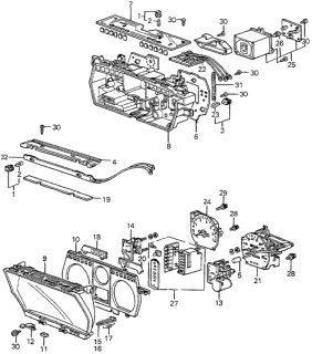 1983 Honda Accord  Socket Assy., Bulb Diagram for 35505SX0003