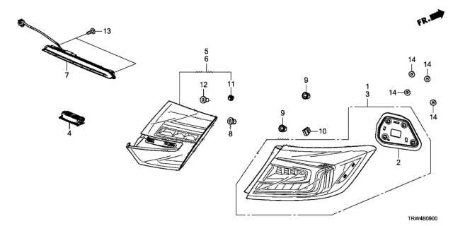 2018 Honda Clarity Plug-In Hybrid  Base Gasket Diagram for 33502TRTA01