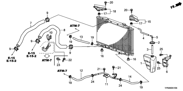 2013 Honda Crosstour  Bracket, Water Hose Diagram for 195185G0A00