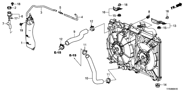2016 Honda HR-V  Bracket, L. (Upper) Diagram for 74176T7WA00
