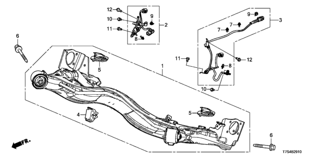 2019 Honda HR-V  Harness, L. (4WD) Diagram for 47560T7X013