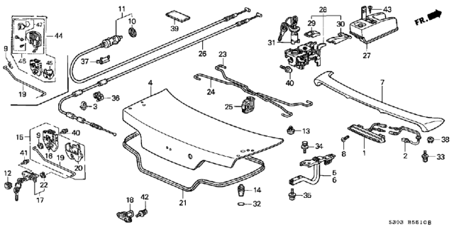 2001 Honda Prelude Bolt-Washer (6X12) Diagram for 90102SV4003