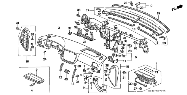 1996 Honda Civic  Bolt, Flange (8X25) Diagram for 957010802500