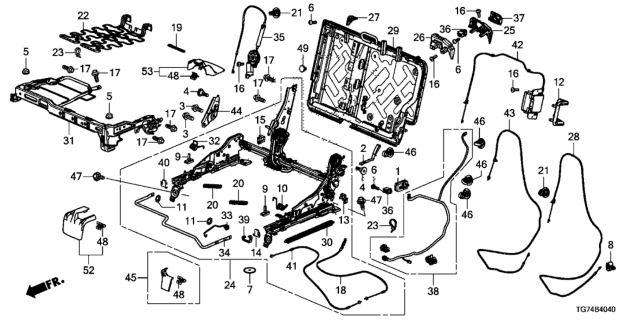 2019 Honda Pilot  Rubber, Damper Diagram for 81338TZ5A01