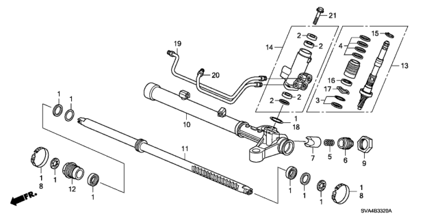 2009 Honda Civic Housing Sub-Assy., Steering Rack Diagram for 53608SNAA12