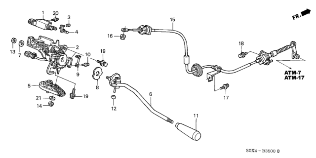 2002 Honda Odyssey  Bolt, Flange (8X17) Diagram for 90649S0XA81