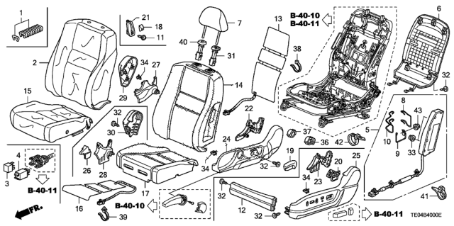 2010 Honda Accord  Wire A, L. FR. Seat-Back Airbag Diagram for 81687TE0A01