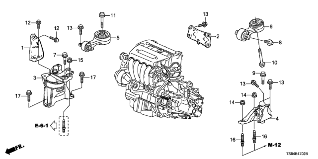 2015 Honda Civic  Bolt, Flange (12X97) Diagram for 90165SWYE00