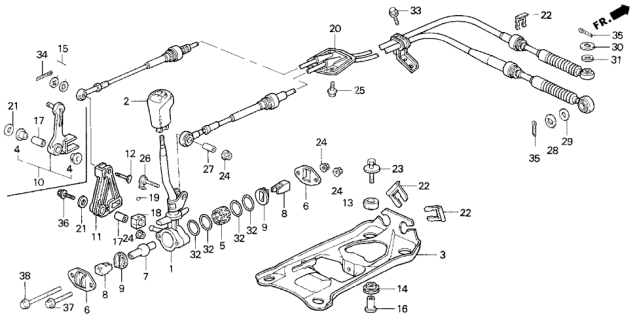 1993 Honda Prelude  Bolt, Flange (6X40) Diagram for 958010604008
