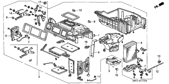1993 Honda Accord  Bush (5MM) Diagram for 79193SD4003