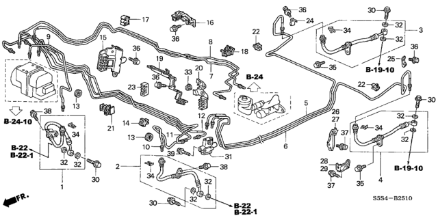 2002 Honda Civic  Joint, Four-Way Diagram for 46470S5TE01