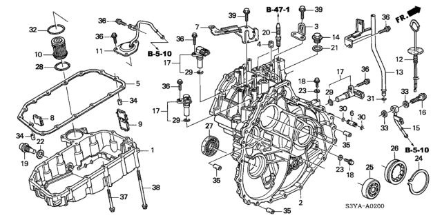 2006 Honda Insight  Bolt, Joint Diagram for 25951RGR000