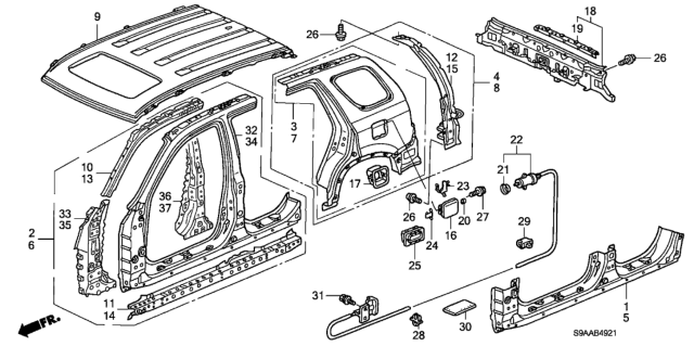 2006 Honda CR-V  Holder, Fuel Cap Diagram for 74423S1AE01