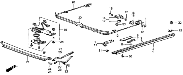 1985 Honda Prelude  Nut, Flange (6MM) Diagram for 90203SB0000