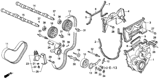 1996 Honda Prelude  Bolt-Washer (10X30) Diagram for 90031PV0305