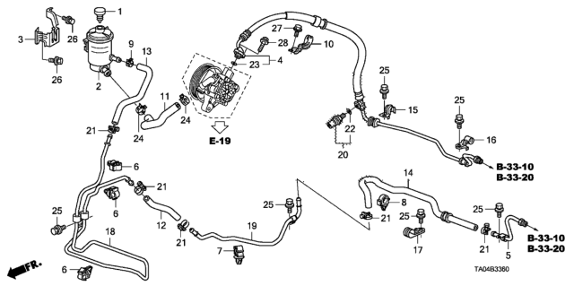 2008 Honda Accord Hose, Power Steering Feed Diagram for 53713TA0A52