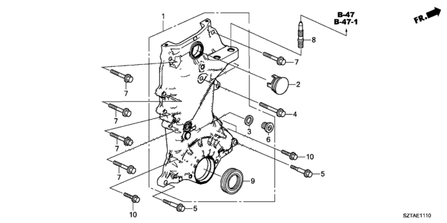 2015 Honda CR-Z Case Assembly, Chain Diagram for 11410RTWJ00