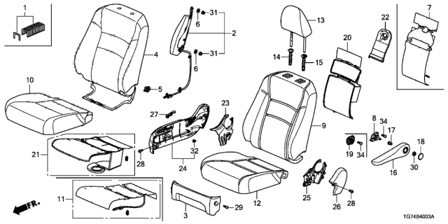 2021 Honda Pilot Cap, R. Lap Pretensioner Cover(Outer) *YR507L* (SHADOW BEIGE) Diagram for 81268TG7A51ZA