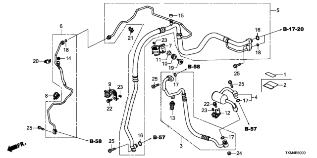 2020 Honda Insight CLAMP, SUC HOSE Diagram for 80363TXMA00