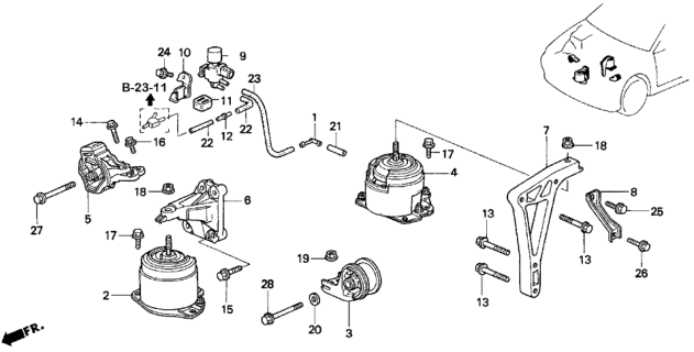 1997 Honda Accord  Bolt, Flange (12X45) Diagram for 90170SV7A00