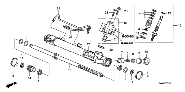 2007 Honda CR-V Housing, Valve Diagram for 53645SWAA01