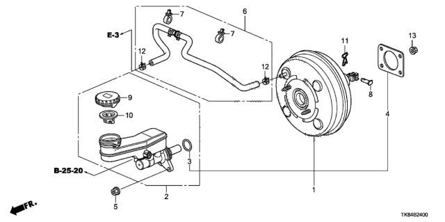 2011 Honda Odyssey Cap Assy., Reservoir Diagram for 46662SJA013