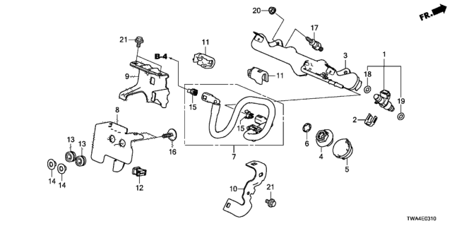 2019 Honda Accord Hybrid  Pipe, Fuel Diagram for 166206C1A01