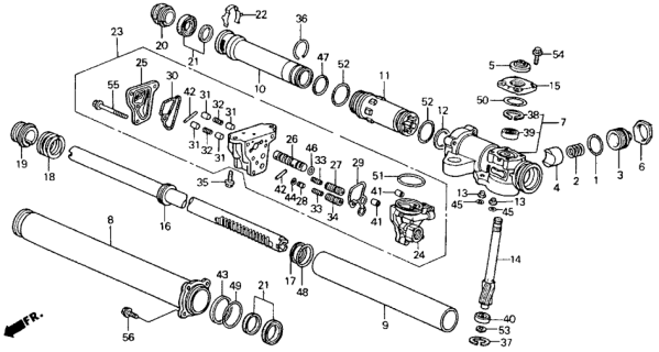 1990 Honda Accord  Spring, Return Diagram for 53667SM4000