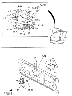 1996 Honda Passport  Fastener, Striker Diagram for 8943324792