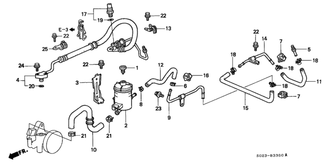 1999 Honda Civic  Bracket, Power Steering Oil Tank Diagram for 53711S04J51