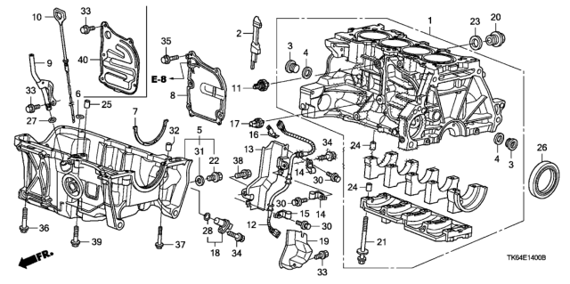 2010 Honda Fit  Sub-Harness, Crank Sensor Diagram for 32113RB0000