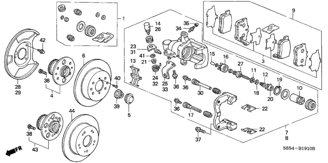 2002 Honda Civic Guide, Spring Diagram for 43241S5A003