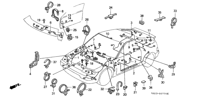 1989 Honda CRX  Bolt, Flange (6X10) Diagram for 957010601002