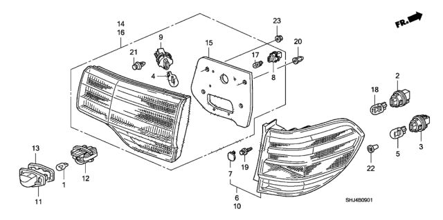 2008 Honda Odyssey Socket (T20 S) (Amber) Diagram for 33303SAA003