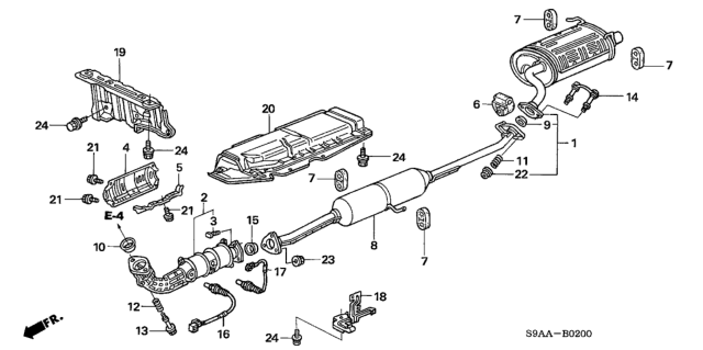 2006 Honda CR-V Sensor, Oxygen Diagram for 36532PPA004