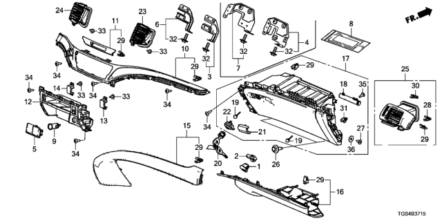 2019 Honda Passport LIGHT ASSY., AMBIENT Diagram for 34760T4G901