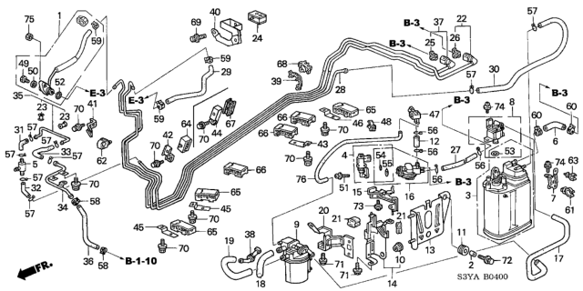 2004 Honda Insight  O-Ring (9.8X2.4) Diagram for 91305PMSA01