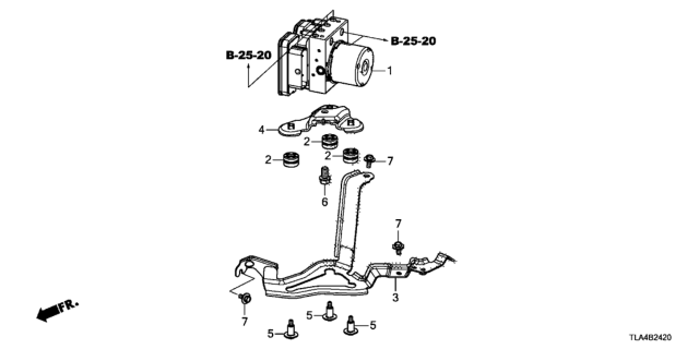 2021 Honda CR-V Rubber B, Mounting Diagram for 57101TLAA00