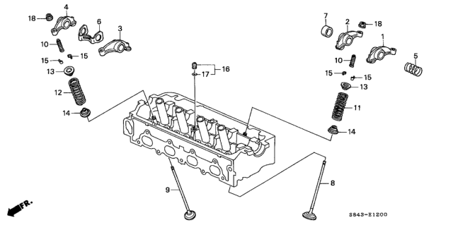 1998 Honda Accord  Spring, In. Valve (Orange)(NHk Spring) Diagram for 14761PABA01