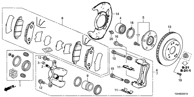 2016 Honda Accord  Disk, Front Brake Diagram for 45251T2FA82