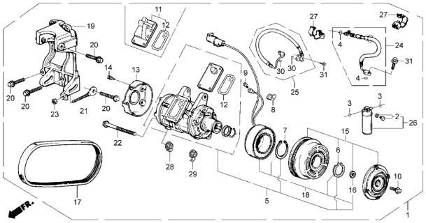 1987 Honda Accord  Bolt, Flange (10X35) Diagram for 38933PH1003