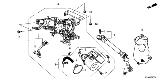 2021 Honda Passport  COLUMN, STEERING Diagram for 53282TGSA11